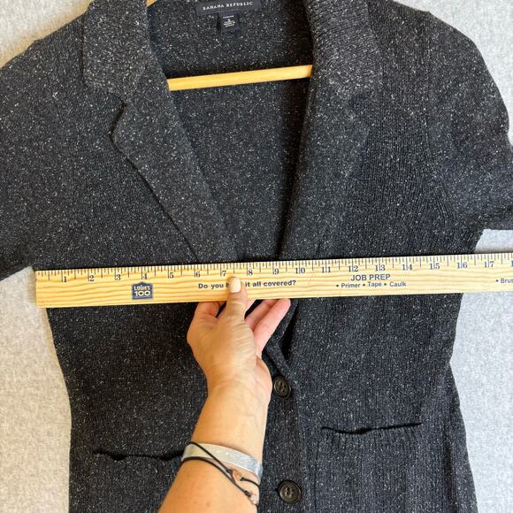 Banana Republic Cardigan Sweater Blazer Womens Silk Wool Academia Preppy Grandma - Picture 7 of 11